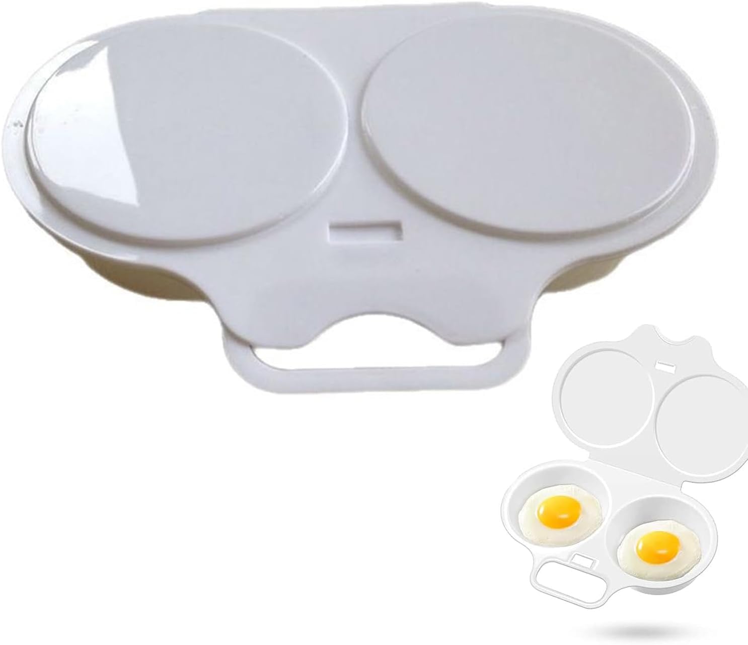 Steswell Microwave Egg Poacher With Lid & Handle, Stedwell egg poacher, Microwave Egg Boiler Poacher, Reusable Nonstick Poached Egg Maker, Quick Oil-Free Cooking