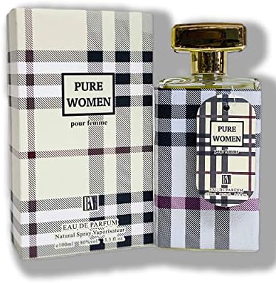 Pure Women Pour Femme, Eau de Perfume Natural spray Vaporisateur, 3.3 Fl.oz 80% Volume For long lasting fragrance for women, For every occasion.