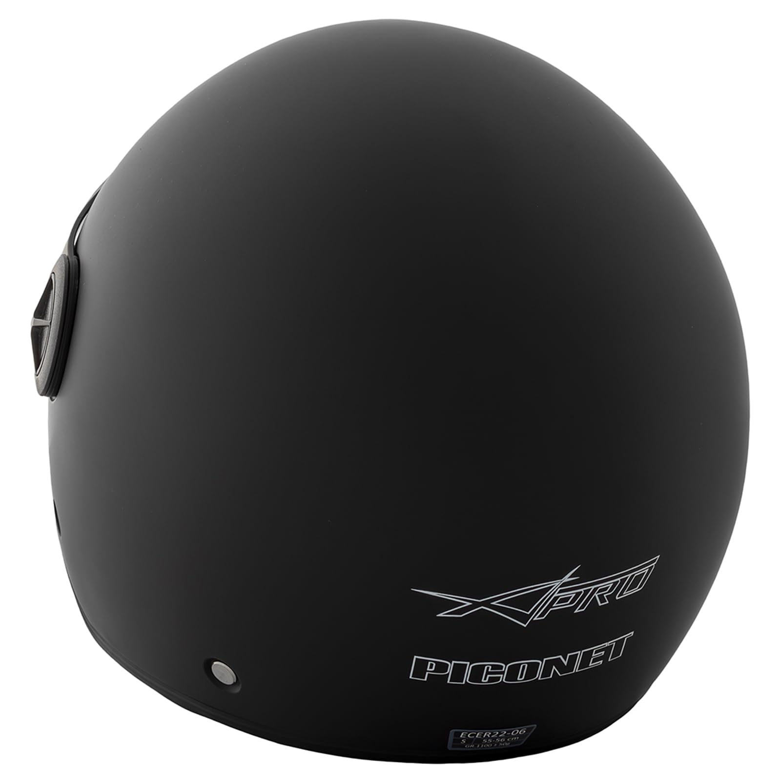 Kask motocyklowy typu jet, otwarty na skuter, ECE 22 06, polerowany, czarny matowy, rozmiar L