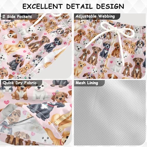 Boys Swim Trunks Quick Dry UPF 50+ Beach Board Shorts Kids Bathing Suits Swimsuit 2T Dog3