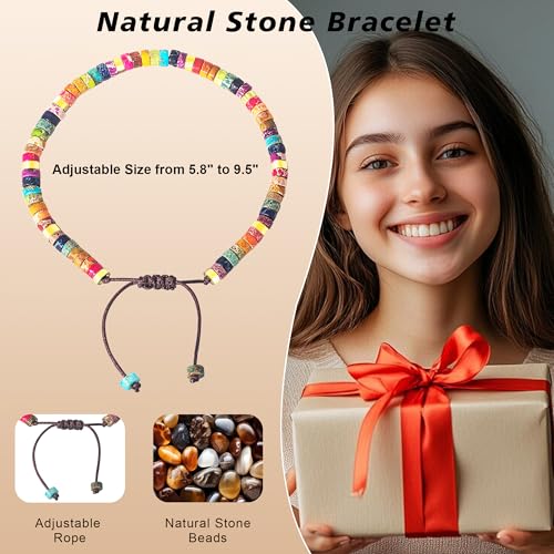 TAGOMEI Inspirational Gifts Bracelets for Women Beaded Bracelets for Women, Healing Natural Stone Bracelet Get Well Thank You Appreciation Christmas Gifts for Women Coworkers Friends Sister Daughter4