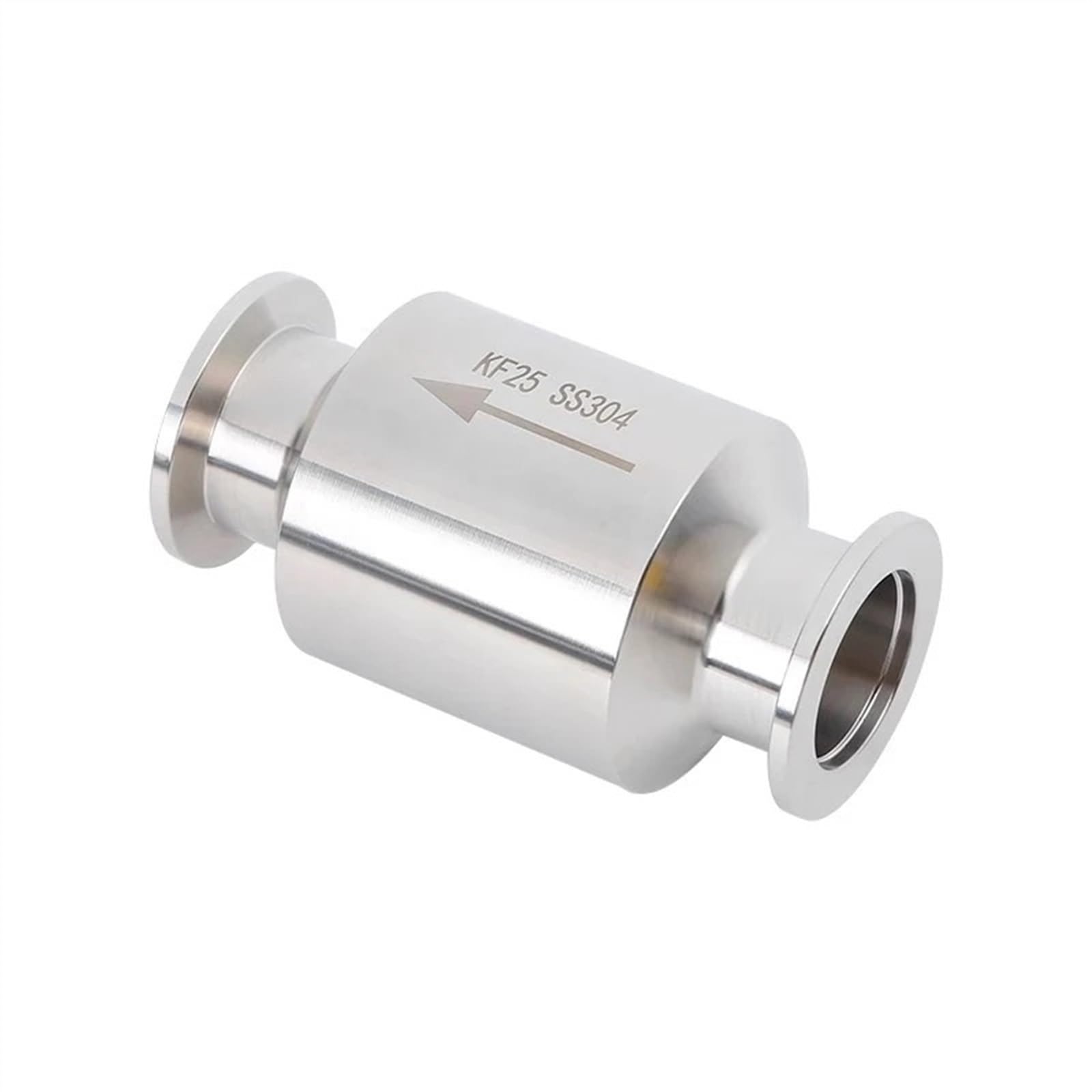 Válvula de retención unidireccional sin Retorno en línea de Acero Inoxidable KF16 KF25 KF40 KF50 304 for válvula de retención de Bomba de vacío(KF-50 Flange 75mm)