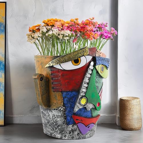 Pots de fleurs en forme de tête abstraite pour decoration intérieur - 4