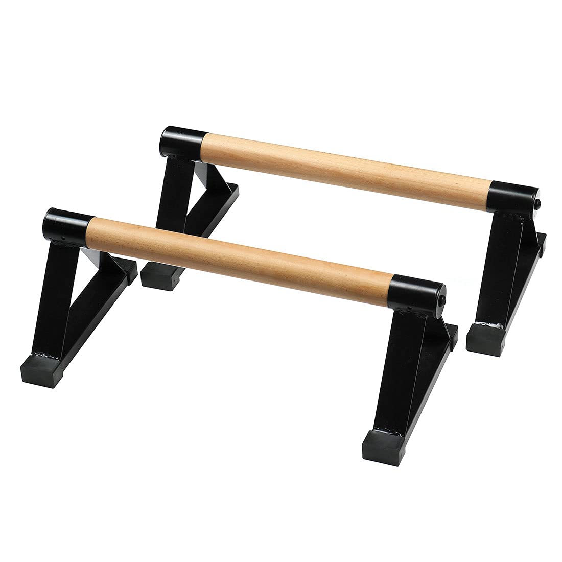 Parallettes en bois, Pousses en Bois Barre de Soutien Press-Up Support Musculaire Entraînement Fitness Calisthéniques Handstand Équipement Intérieur, Homme, Noir , taille unique