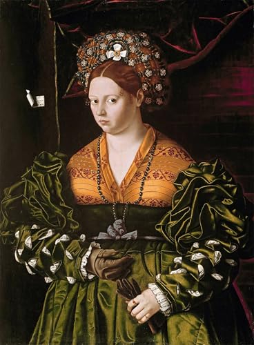 Ritratto di dama de Bartolomeo Veneto cuadro decorativo vertical 60x90