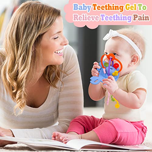 Sensory Toys For Toddlers 1-3,Food Grade Silicone Montessori Toys,Toddler Pull Crab Toys With Teether, Help Brain Development, Improves Hands-On Skills And Sensory Abilities, The Best Baby Gifts #TOP4