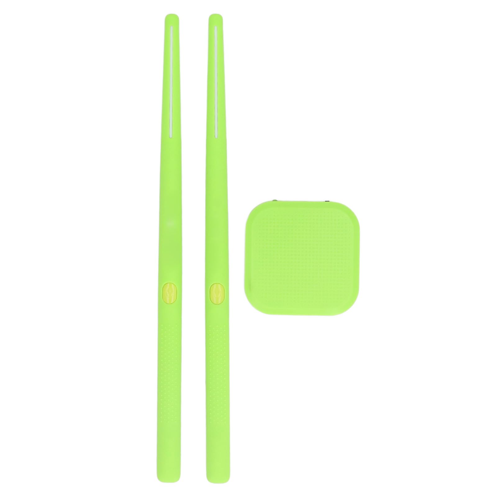 Virtual Air Drum Kit, Elektronisches Schlagzeug-Set mit RGB-Lichtern, 8 Soundeffekten, BT, Tragbar, für Erwachsene, Zuhause, Reisen, Üben (Grün)