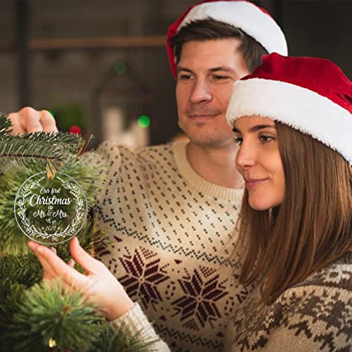 2022 Our First Christmas As Mr Mrs Ornament, Wedding Gifts For Couples Unique 2022, Bridal Shower Gift, Christmas Ornaments 2022, Christmas Tree Ornaments, Newlywed Christmas Keepsake Decoration #TOP2