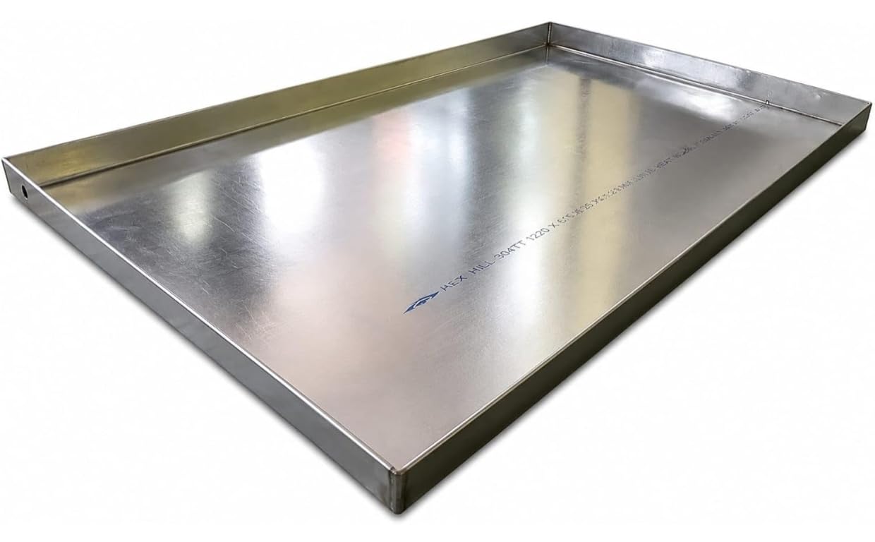 Silver Large Size Iron Tray 22x15 inches Multipurpose Iron Tray Heavy Weight (Silver 1 pcs)-image-18