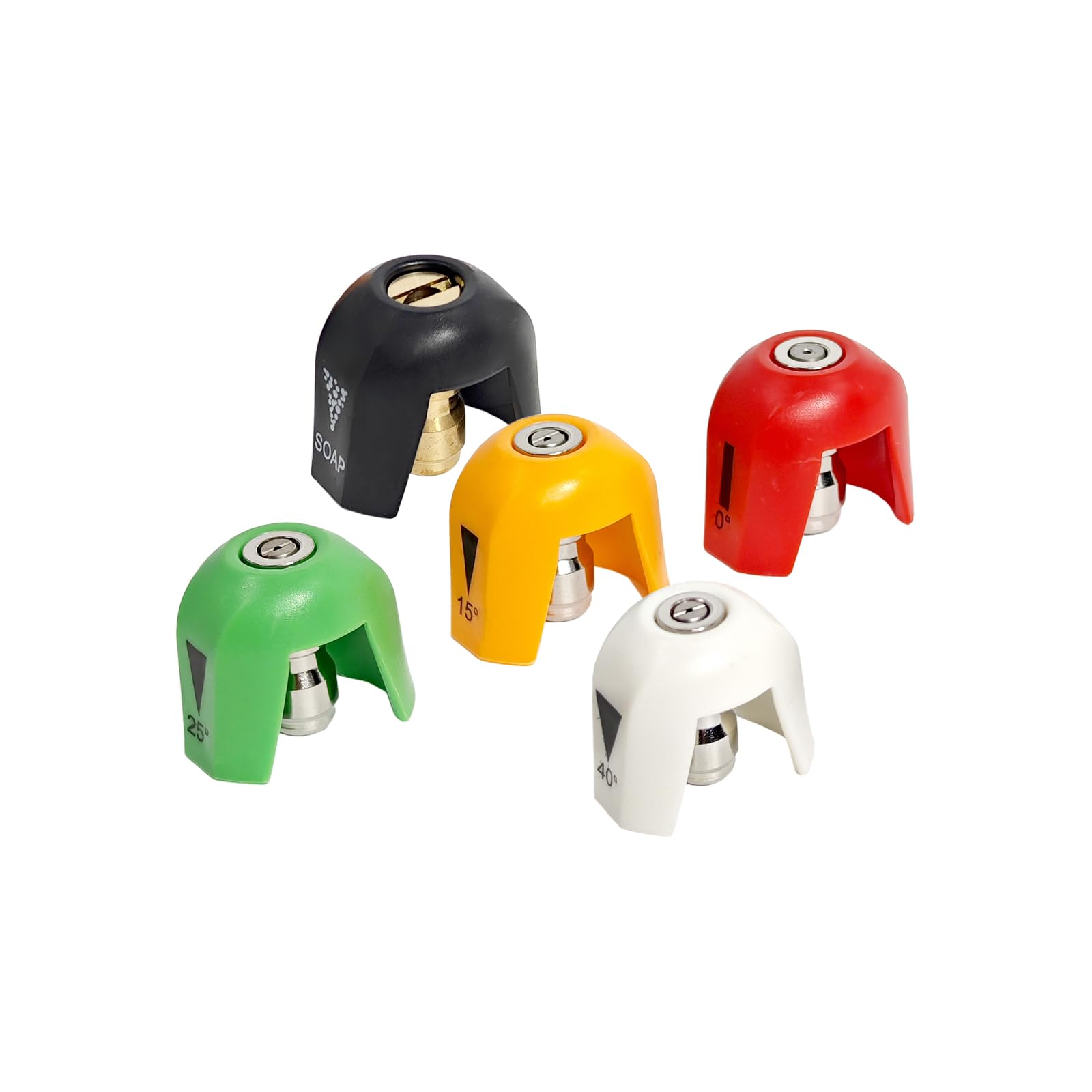 SPX3000-TPS - Juego de 5 puntas de pulverización de conexión rápida para SPX 3000 Series + lavadoras a presión universales, SPX 3000 Series - 0, 15, 25, 40 grados, jabón (5 piezas)