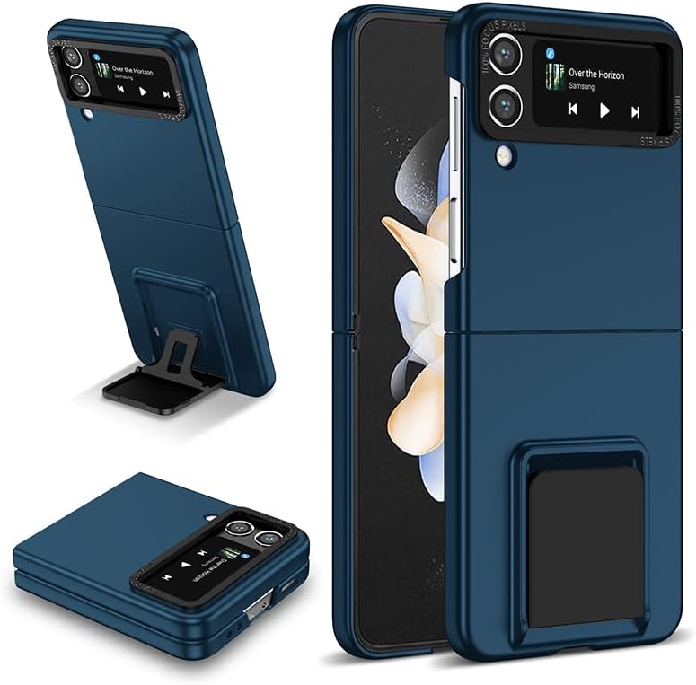 Asuwish Funda de teléfono para Samsung Galaxy Z Flip 3 5G 2021 y cubierta de cámara deslizante con soporte delgado protector móvil duro híbrido