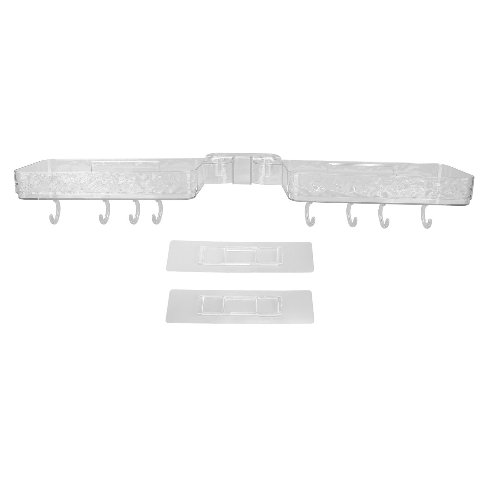 Wall Mounted Sink Caddy Water Foldable Sturdy Versatile Shower Rack Shelf Organizer for Bathroom Kitchen Plastic 498g 2