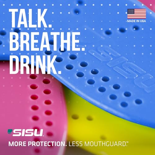 Image of SISU Aero Medium Mouthguard, Lucky Lavender - 30% Stronger Protection for Lacrosse, Football, Hockey, Roller Derby, Team Sports - Remoldable Up to 20 Times - Ultra Slim - Works for Braces - Non Toxic