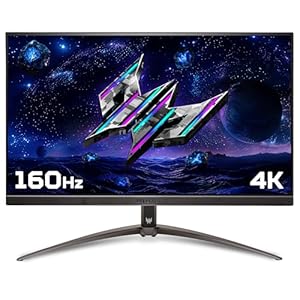acer Predator XB273KV3bmiiprfx 27 inch Gaming Monitor - 4K Ultra HD (3840x2160), 160Hz, FreeSync Premium, 0.5ms, VESA DisplayHDR 400, 95% DCI-P3, IPS panel, Height-adjust, HDMI 2.1, DP 1.4, Black