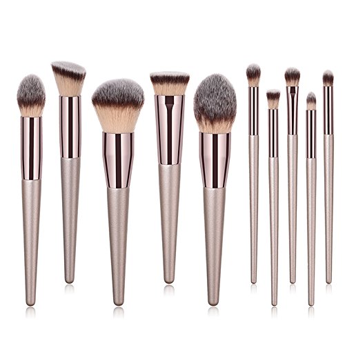 Preisvergleich Produktbild Milopon Professionell Makeup Pinsel Set Foundation Pinsel Erröten Bürste Lidschattenpinsel Erröten Bürste für Flüssige Foundation 10pcs