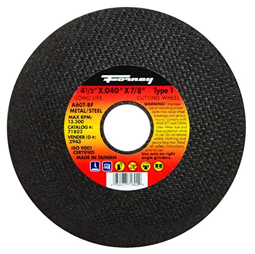 Forney 4-1/2 in. Dia. x 7/8 in. Aluminum Oxide Metal Cut-Off Wheel 1 pc.