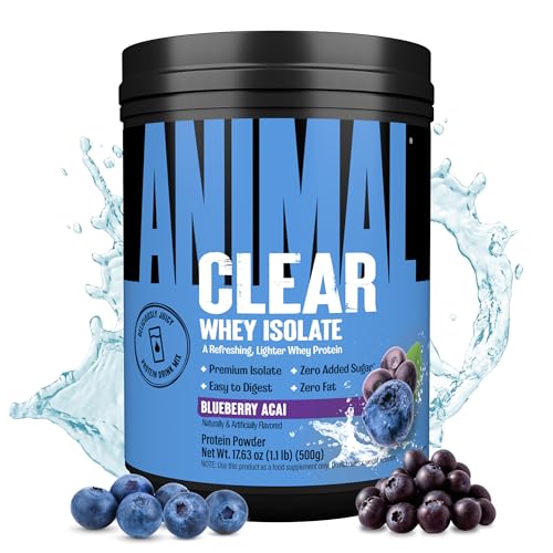 Animal Clear Whey Isolate Blueberry Acai Protein Powder 500 g