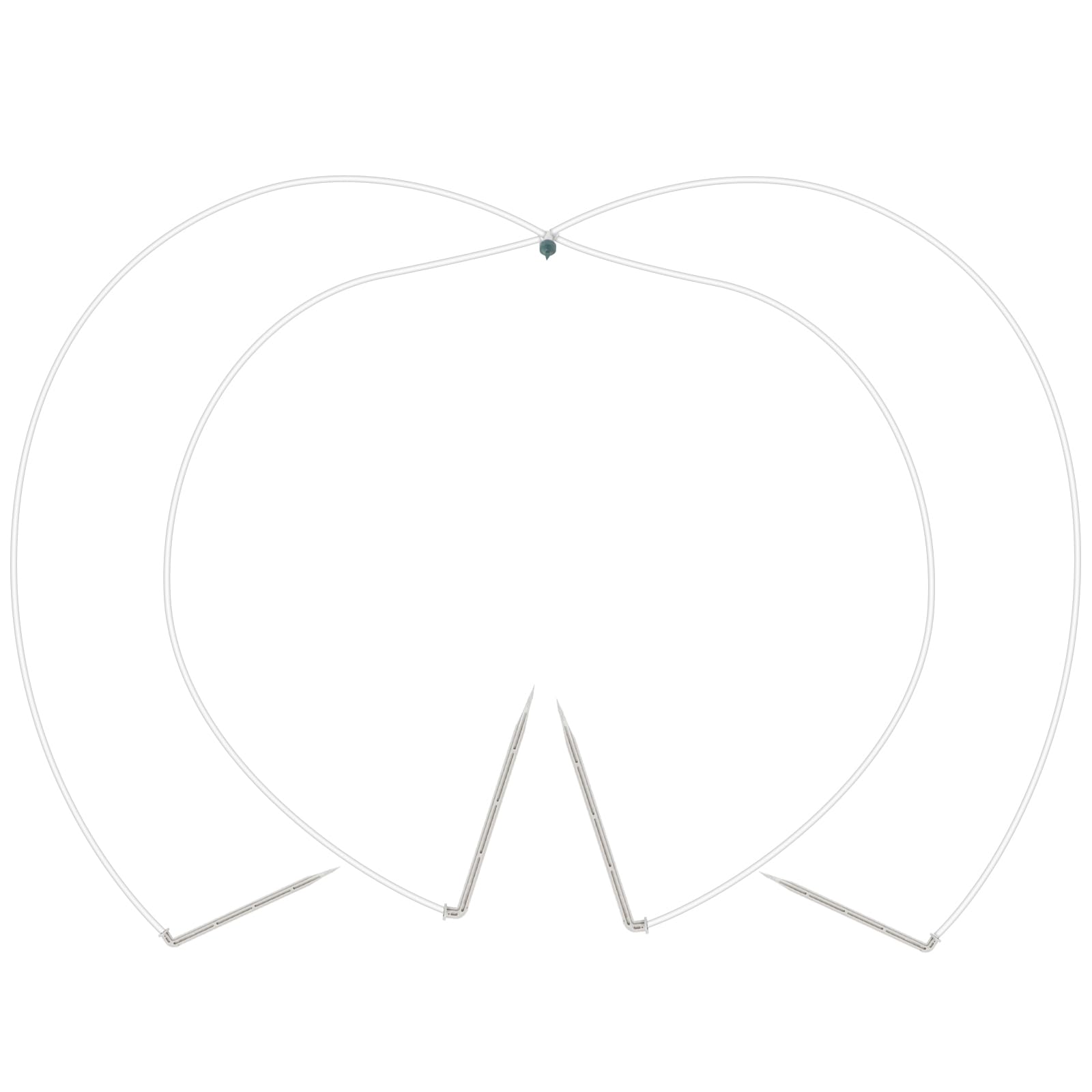 2 GPH Netafim Flat 4-Way Multi-Outlet Dripper Assembly, Bundle of 5 (White) (48 Inches)