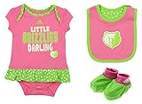 adidas NBA Infants Girls Pink Little Sweet 3-Piece Bib and Bootie Set, Memphis Grizzlies 12 Months