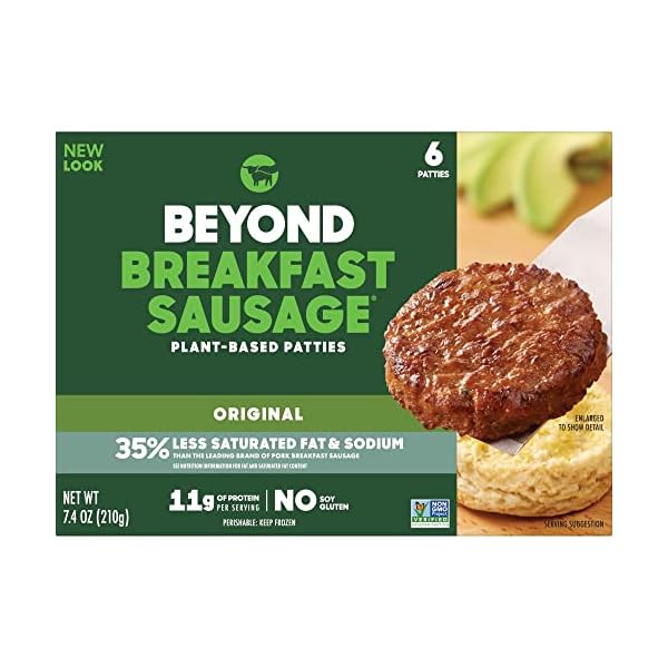 Beyond Breakfast Sausage PlantBased Patties Box,6 Pack,7.4 Oz Gourmetian