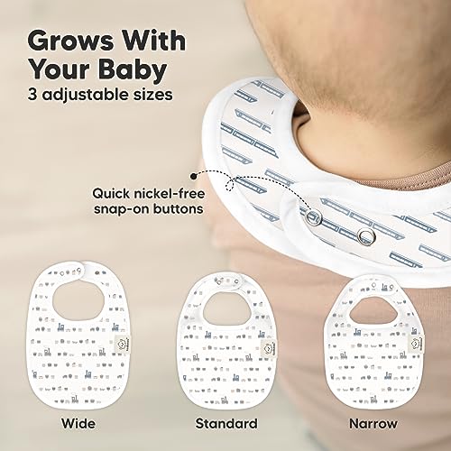 KeaBabies 8-Pack Baby Bibs for Girls & Boys and 6-Pack Burp Cloths Baby Girl, Boy - Teething Baby Bibs for Boy, Girl, Large Baby Burp Cloths4