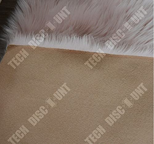 Peau de Mouton synthétique,Cozy Sensation comme véritable Laine Tapis en Fourrure synthétique, (50X 80 CM, Rose)