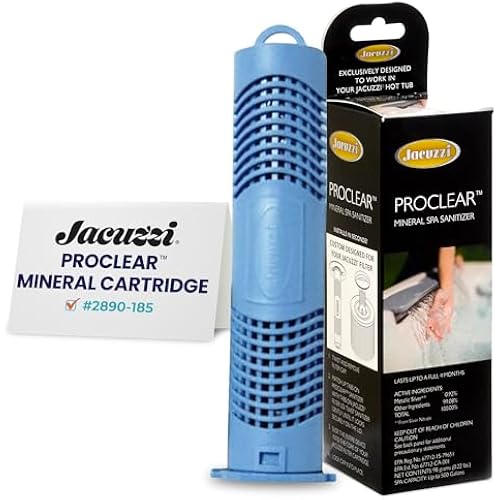 Jacuzzi ProClear Mineral Spa Sanitizer Cartridge – 2890-185, Hot Tub Mineral Cartridge for J-300, J-400 & J-500 Series, Easy-to-Install Design Supports Balanced Water and Reduced Chemical Use