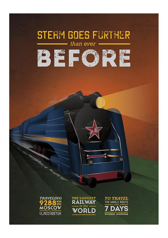 Siberian Express affiche encadrée format moyen cadre photo poster mural salon