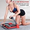 VIGGIO Ab Machine with Resistance Bands,All-in-One Ab Workout Equipment with Rebound Assist 3 Intensities,Core Strength Trainer Whole Body Exercise Fitness Equipment for Home Gym Workouts