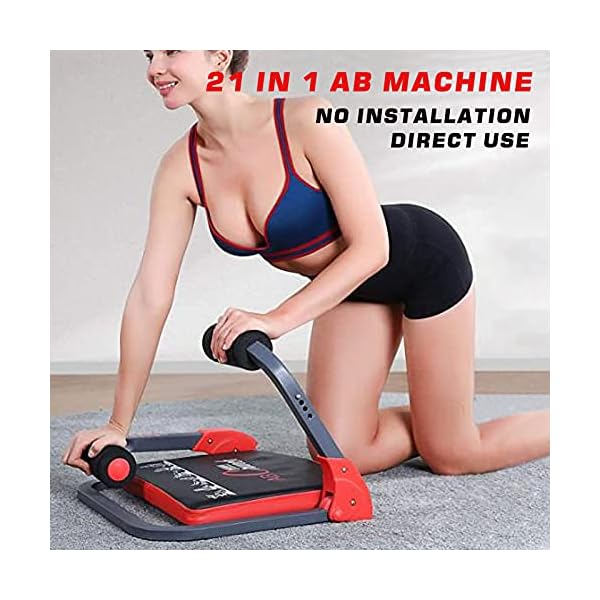 VIGGIO Ab Machine with Resistance Bands,All-in-One Ab Workout Equipment with Rebound Assist 3 Intensities,Core Strength Trainer Whole Body Exercise Fitness Equipment for Home Gym Workouts