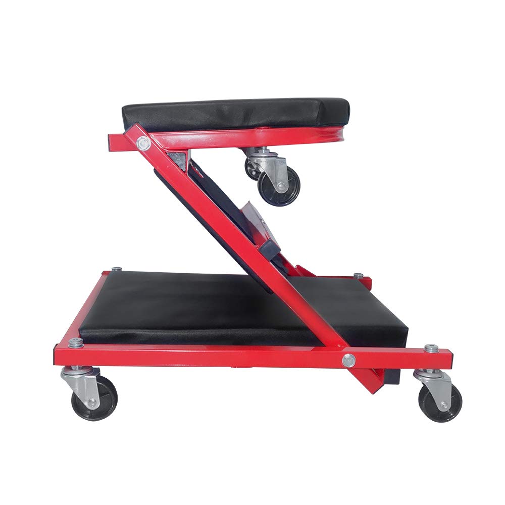 UISEBRT Plataforma móvil para taller de automóviles 2 en 1 - Camilla para taller de montaje, con ruedas giratorias 360° hasta 150 kg