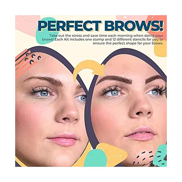 Eyebrow-Stamp-Waterproof-Brow-Stamp-Shaping-Kit-Eyebrow-DefinerWith-24-Reusable-Eyebrow-Stencils-Hairline-Shadow-Powder-Stick-Black-brown Eyebrow Stamp Waterproof, Brow Stamp Shaping Kit Eyebrow Definer,With 24 Reusable Eyebrow Stencils, Hairline Shadow Powder Stick (Black brown)