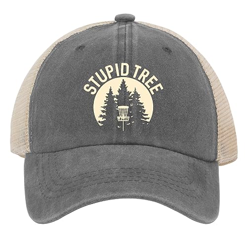 Image of OOMOO Disc Golf Snapback Cap - Distressed Mens & Womens Hat - Stupid Tree Theme