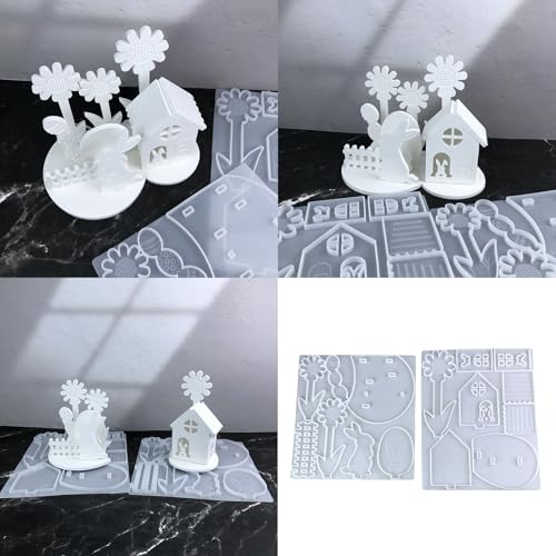 Conejos de silicona artísticos para decoración del hogar y proyectos 3