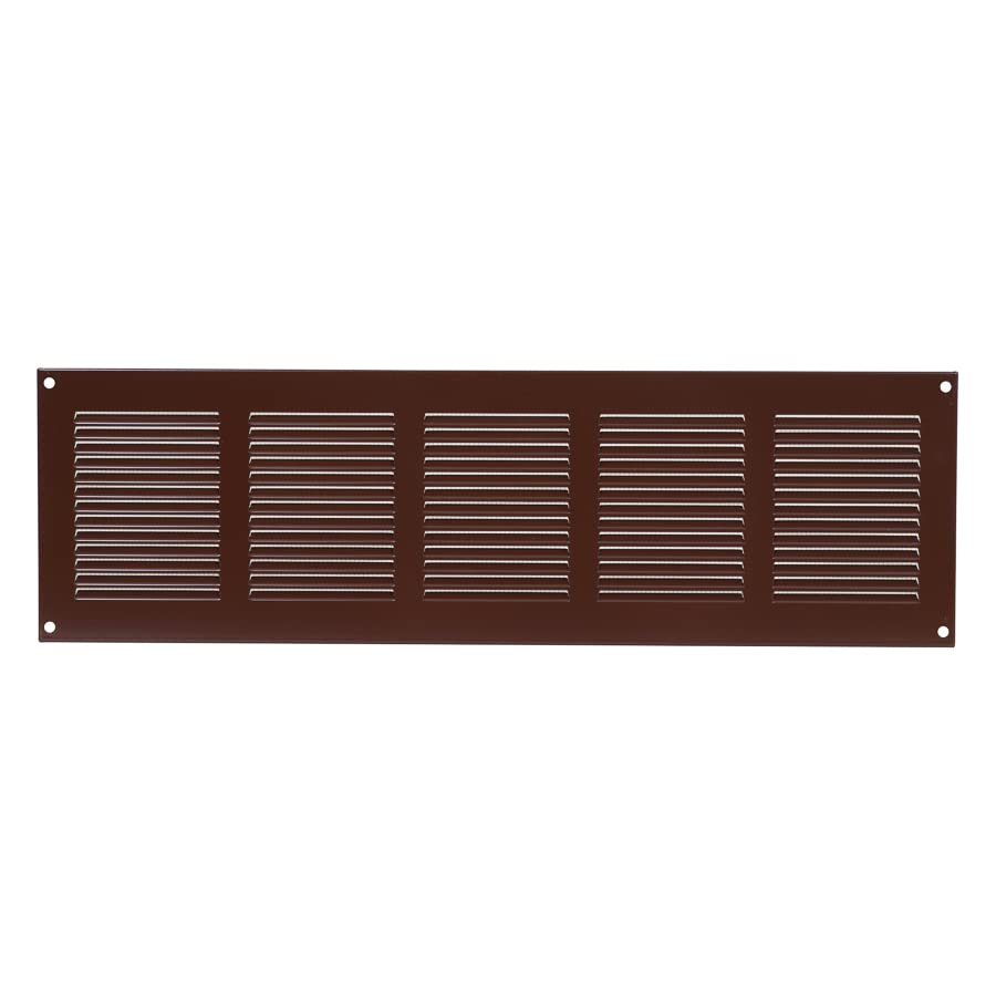 Brown Metal Air Vent Grille 500mm x 150mm Fly Screen Flat Louvre Duct Cover