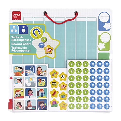 APLI Kids 19165 - Tabla de recompensas magnética de refuerzo positivo - Juego educativo para fomentar el buen comportamiento para niños a partir de 3 años