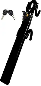 Dodomes Trava de volante, antifurto, dispositivo seguro para carro, braçadeira de comprimento ajustável, travas de gancho duplo, ajuste universal (preto)
