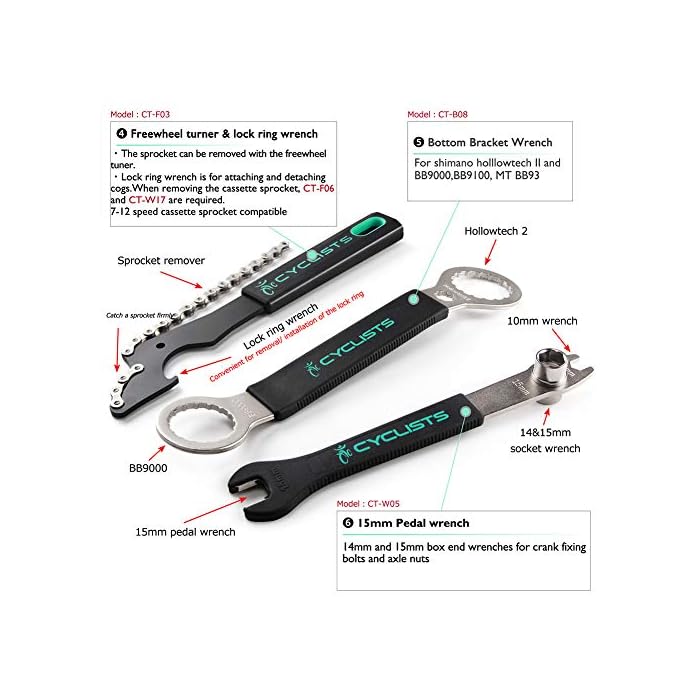 23 Piece Bike Tool Kit - Bicycle Repair Tool Box Compatible - Image 5