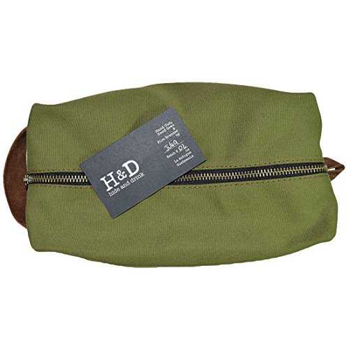image for Waterproof Waxed Canvas Large All Purpose Rectangle Dopp Kit Utility B