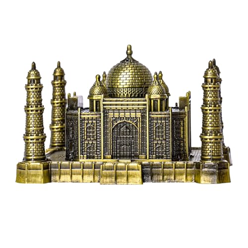 Image of Metal Tajmahal Gift Showpiece, Souvenir, Model, Statue, Replica, Taj Mahal Gift for Love, Home Decor Living Room, Office (Large)