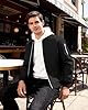 Autsel Men's Bomber Jacket Casual Lightweight Windbreaker Stand-up Collar Outwear Spring Autumn Sportwear Black 3XL #1