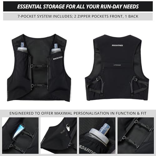 Chaleco de running premium LITEVEST con bidones de 500ml, comodidad y diseño elegante 7