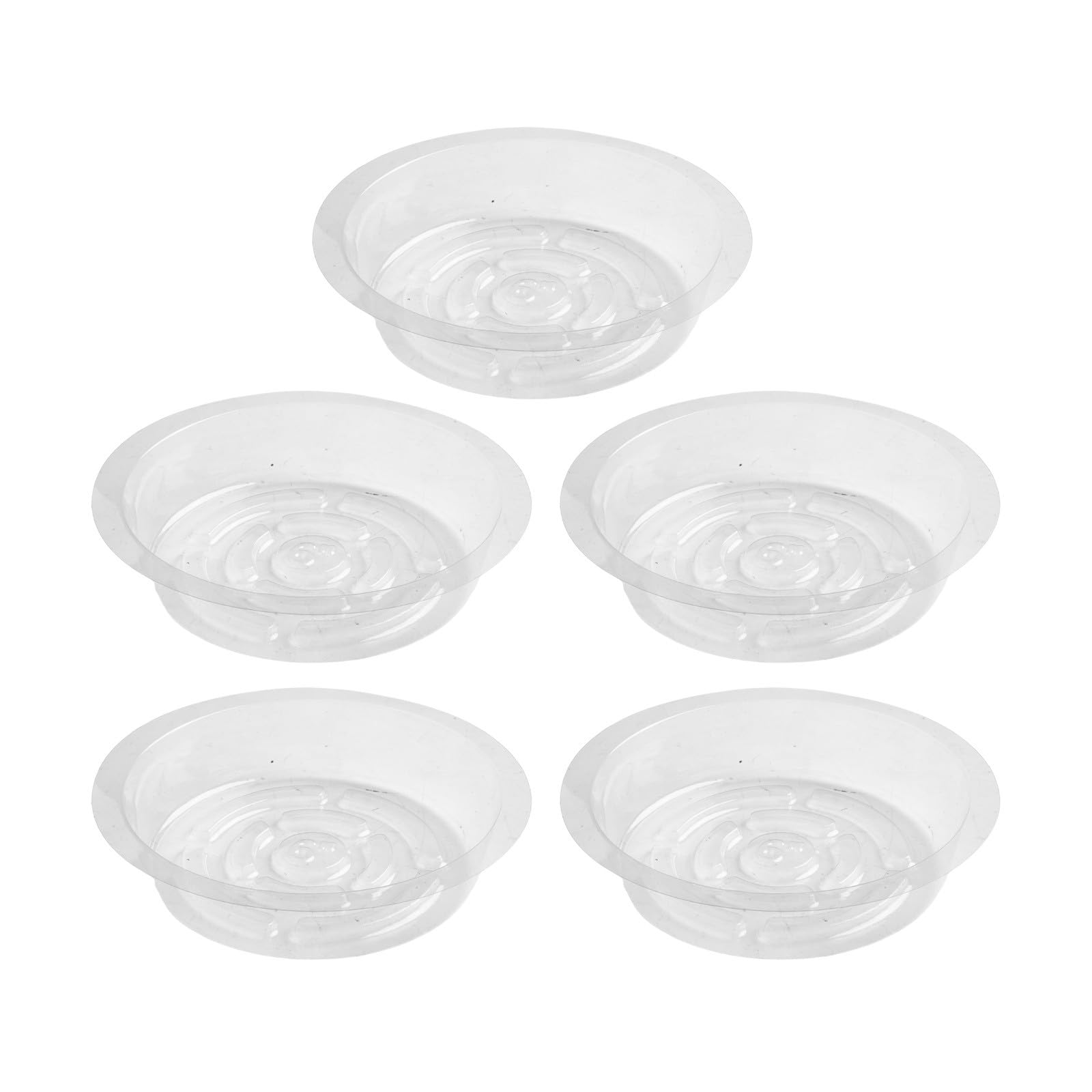 Durchsichtige Kunststoff-Blumentöpfe, Runde Pflanzenuntersetzer aus Kunststoff, 15,2–30,5 cm, transparent, wiederverwendbar