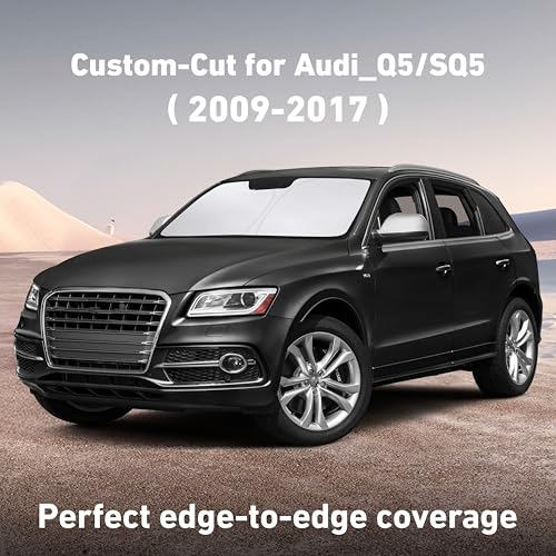 Image of EcoNour Windshield Sunshade Compatible for Audi Q5 /SQ5 2009-2015 2016 2017, Sun Visor for Front Windshield & Window Sun Shade Cover, UV Heat Blocker & Protector, Car Accessories