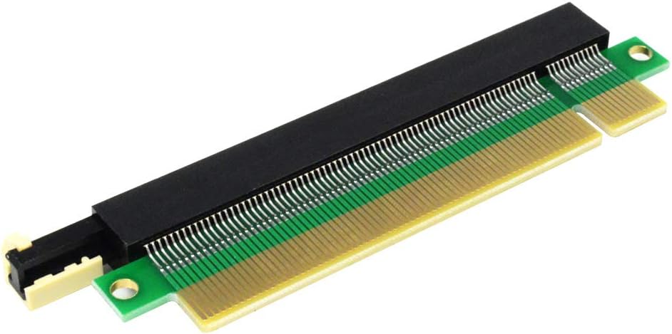 PCI-E 164 pin Slot PCI-Express 16X Riser Card, Male to Female Extension Protector Upward Riser Adapter Card 1U 2U