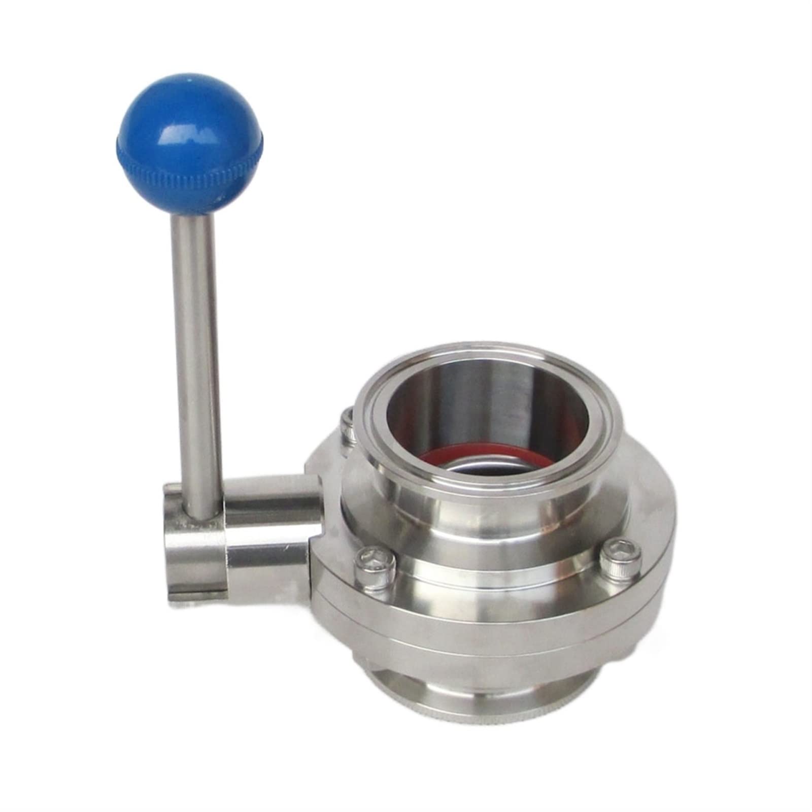 SIBREA Ball Valve Sanitary Tri Clamp Clover Butterfly Valve Pull Handle Stainless Steel