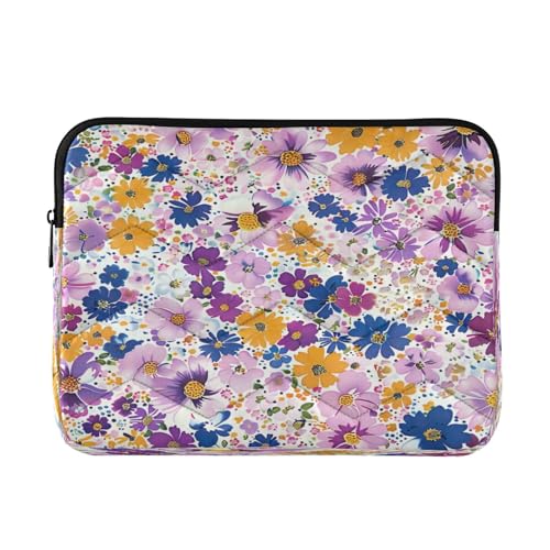 Funda para portátil 13-14 pulgadas impermeable flores coloridas