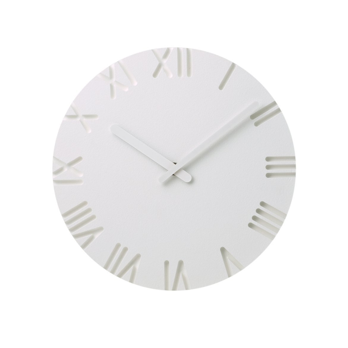 Amazon.co.jp: レムノス 掛け時計 アナログ カーヴド ローマン 白