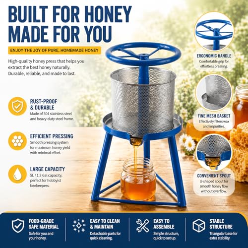 Machine d'extraction de miel pour fabriquer votre cire d'abeille et jus maison - 6