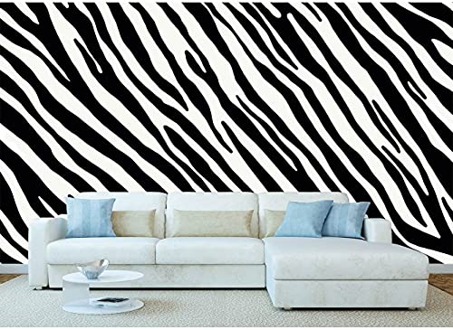 Oedim Black and White Zebra Print Wallpaper Decorative Room Wall Mural